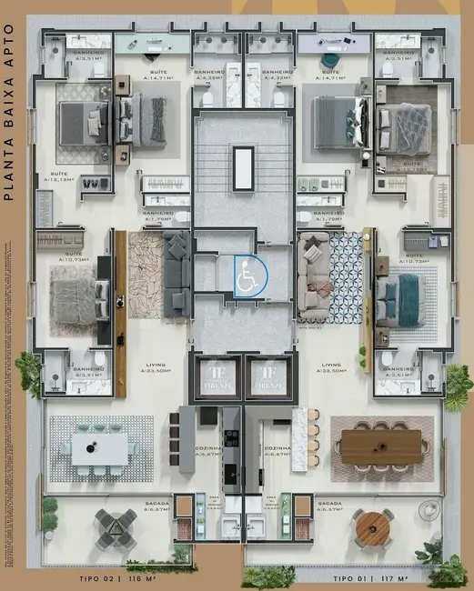Foto 1 de Apartamento com 3 quartos à venda em Centro, Itapema - SC