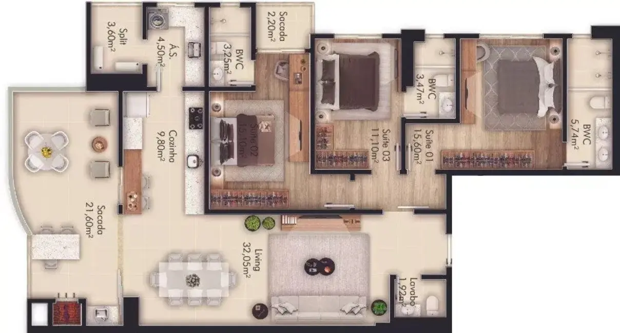 Foto 1 de Apartamento com 3 quartos à venda em Meia Praia, Itapema - SC