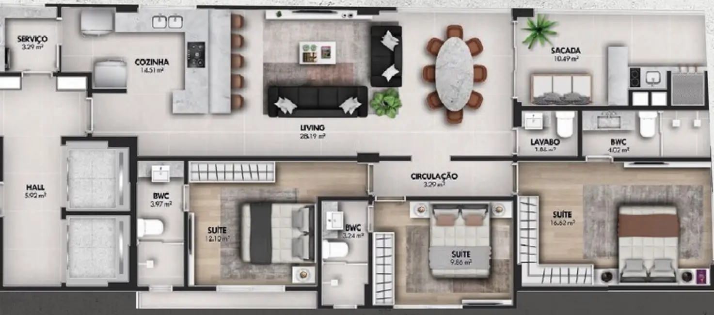 Foto 3 de Apartamento com 3 quartos à venda em Centro, Itapema - SC