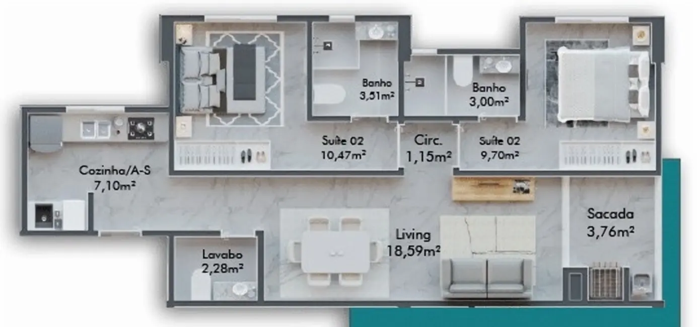 Foto 7 de Apartamento com 2 quartos à venda em Itapema - SC
