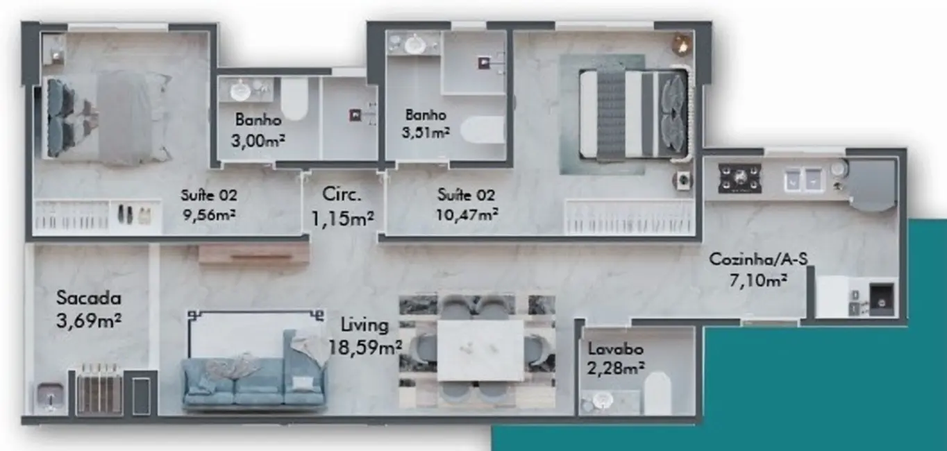 Foto 6 de Apartamento com 2 quartos à venda em Itapema - SC