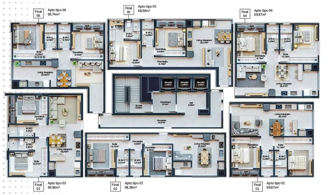 Foto 2 de Apartamento com 2 quartos à venda em Itapema - SC