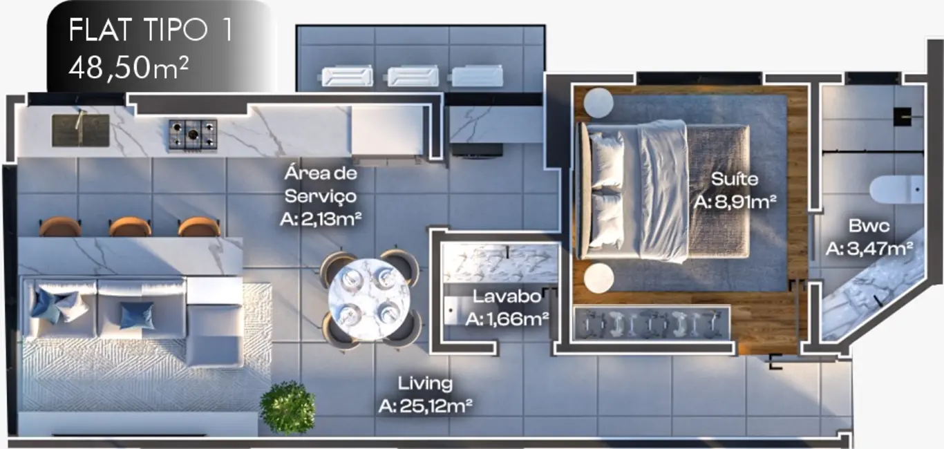Foto 5 de Apartamento com 1 quarto à venda em Meia Praia, Itapema - SC