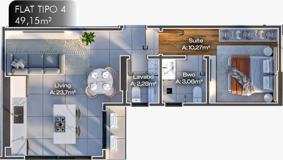 Foto 6 de Apartamento com 1 quarto à venda em Meia Praia, Itapema - SC