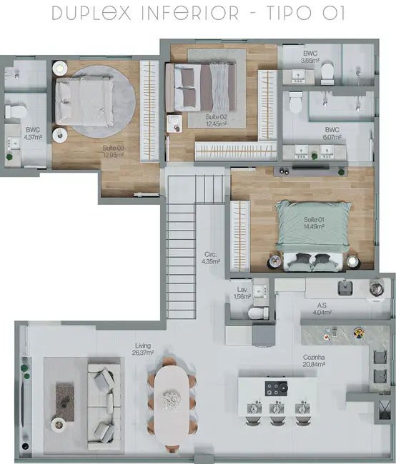 Foto 4 de Apartamento com 3 quartos à venda em Meia Praia, Itapema - SC