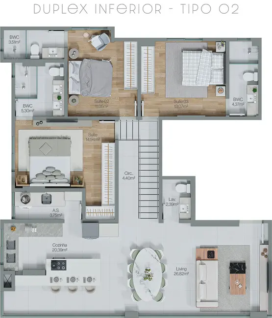 Foto 6 de Apartamento com 3 quartos à venda em Meia Praia, Itapema - SC
