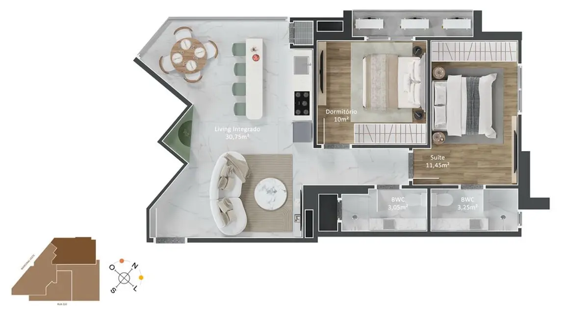 Foto 6 de Apartamento com 2 quartos à venda em Itapema - SC