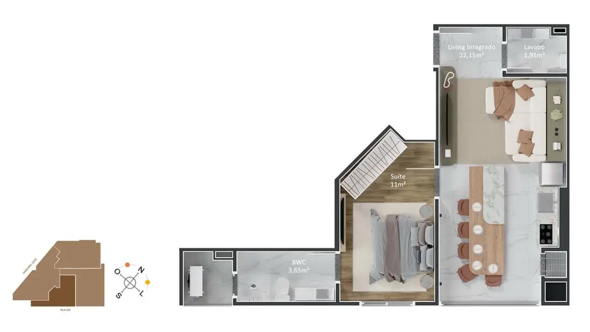Foto 4 de Apartamento com 2 quartos à venda em Itapema - SC