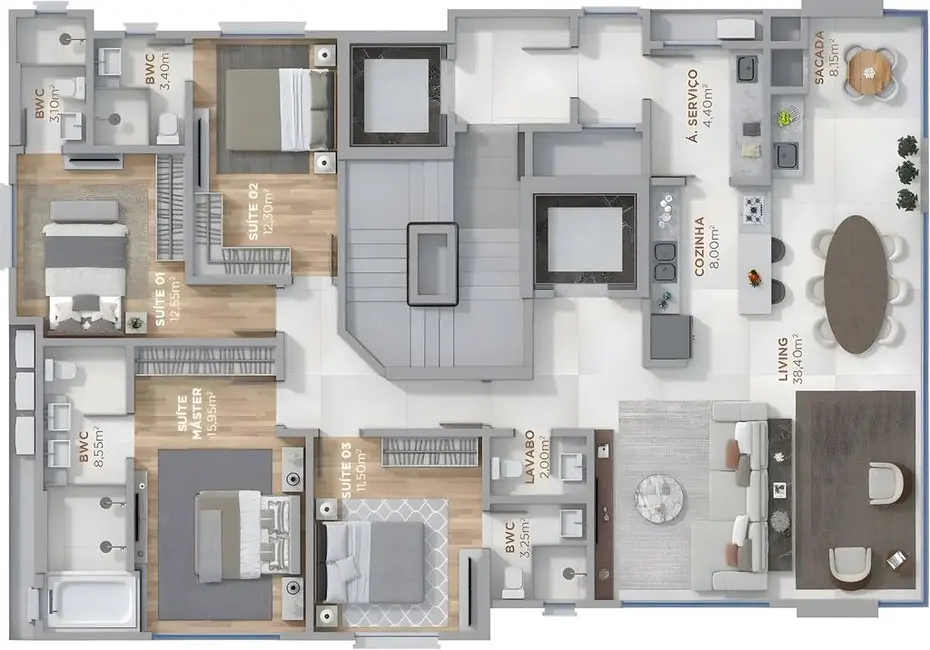 Foto 1 de Apartamento com 4 quartos à venda em Meia Praia, Itapema - SC