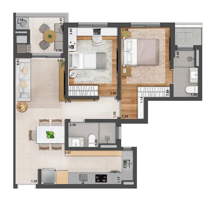 Apartamento com 1 quarto à venda em Saco Grande, Florianopolis - SC - imagem 4 Foto 4 de Apartamento com 1 quarto à venda em Saco Grande, Florianopolis - SC