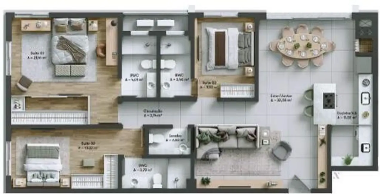 Apartamento com 1 quarto à venda em Beira Rio, Biguacu - SC - imagem 6 Foto 6 de Apartamento com 1 quarto à venda em Beira Rio, Biguacu - SC