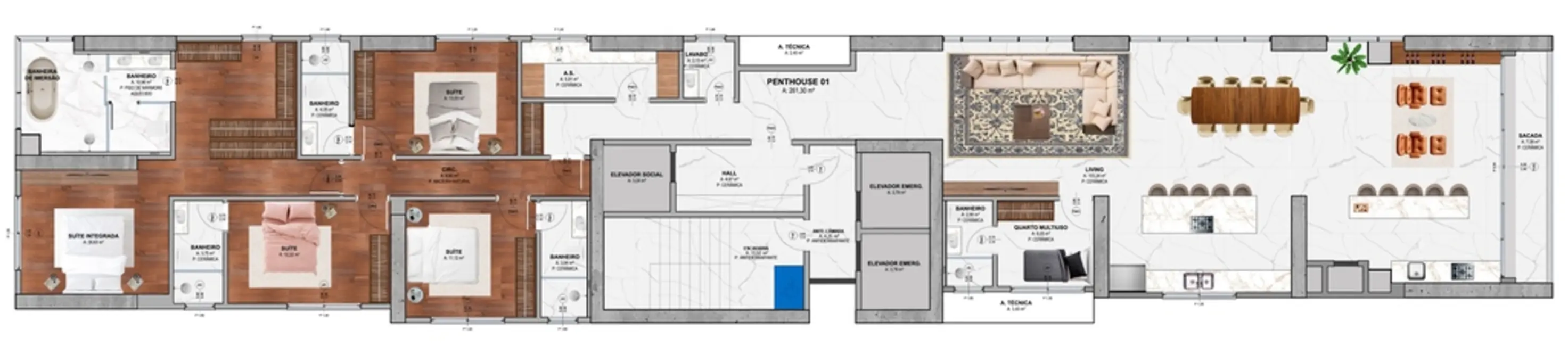 Foto 2 de Apartamento com 4 quartos à venda em Meia Praia, Itapema - SC