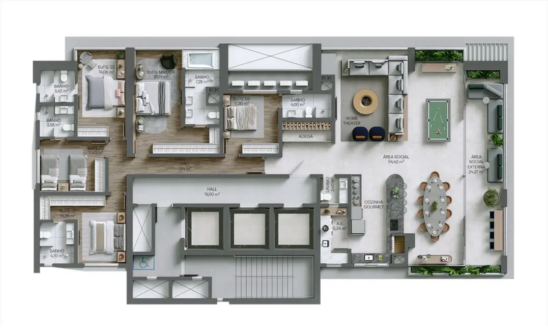 Apartamento com 3 quartos à venda em Centro, Itapema - SC - imagem 9 Foto 9 de Apartamento com 3 quartos à venda em Centro, Itapema - SC