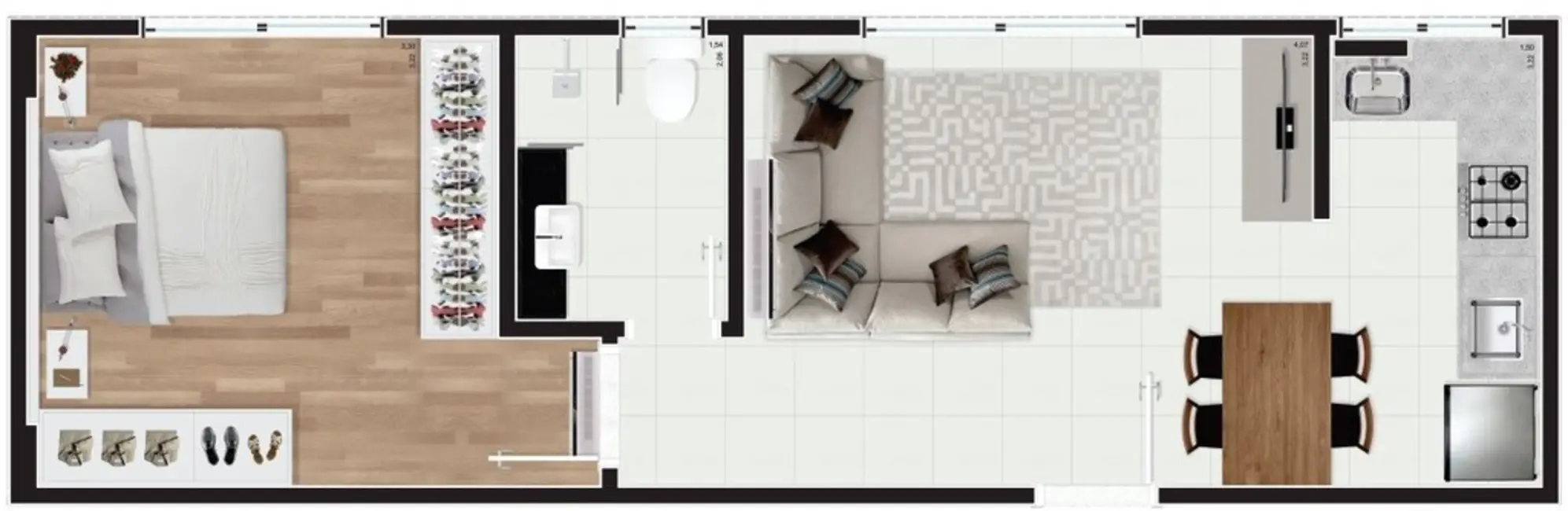 Foto 1 de Apartamento com 1 quarto à venda em Carvoeira, Florianopolis - SC