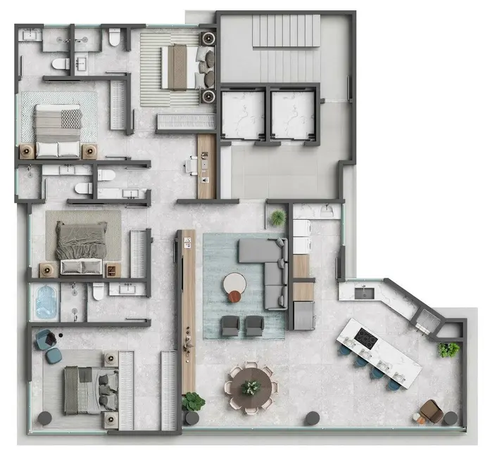 Foto 3 de Apartamento com 4 quartos à venda em Meia Praia, Itapema - SC