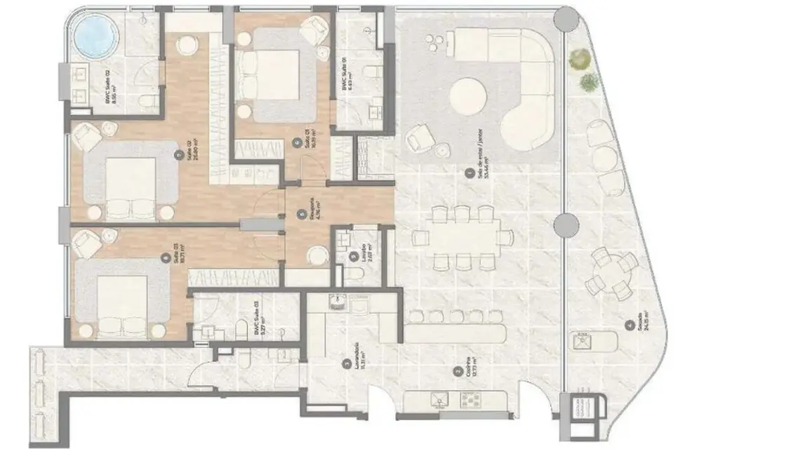 Foto 2 de Apartamento com 4 quartos à venda em Itajai - SC