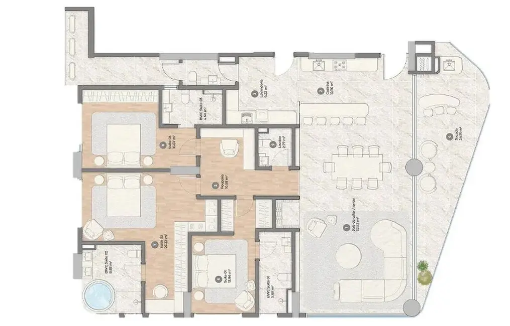 Foto 4 de Apartamento com 4 quartos à venda em Itajai - SC