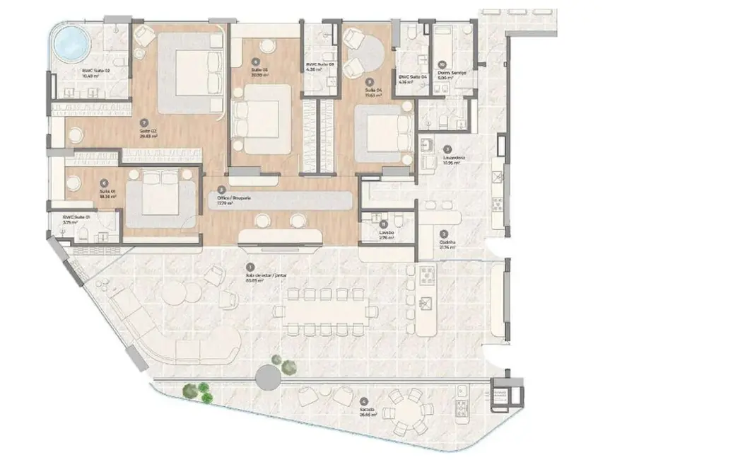 Foto 8 de Apartamento com 4 quartos à venda em Itajai - SC