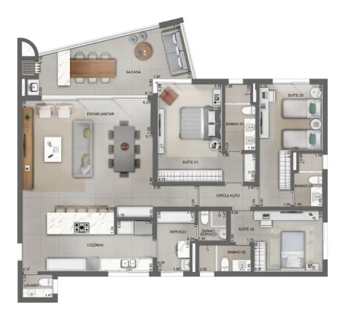Foto 9 de Apartamento com 3 quartos à venda em Cacupé, Florianopolis - SC