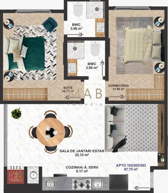 Foto 6 de Apartamento com 2 quartos à venda, 68m2 em Canasvieiras, Florianopolis - SC