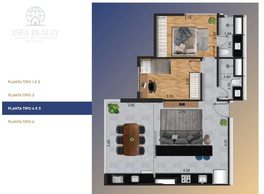 Apartamento com 2 quartos à venda, 70m2 em José Menino, Santos - SP - imagem 9 Foto 9 de Apartamento com 2 quartos à venda, 70m2 em José Menino, Santos - SP