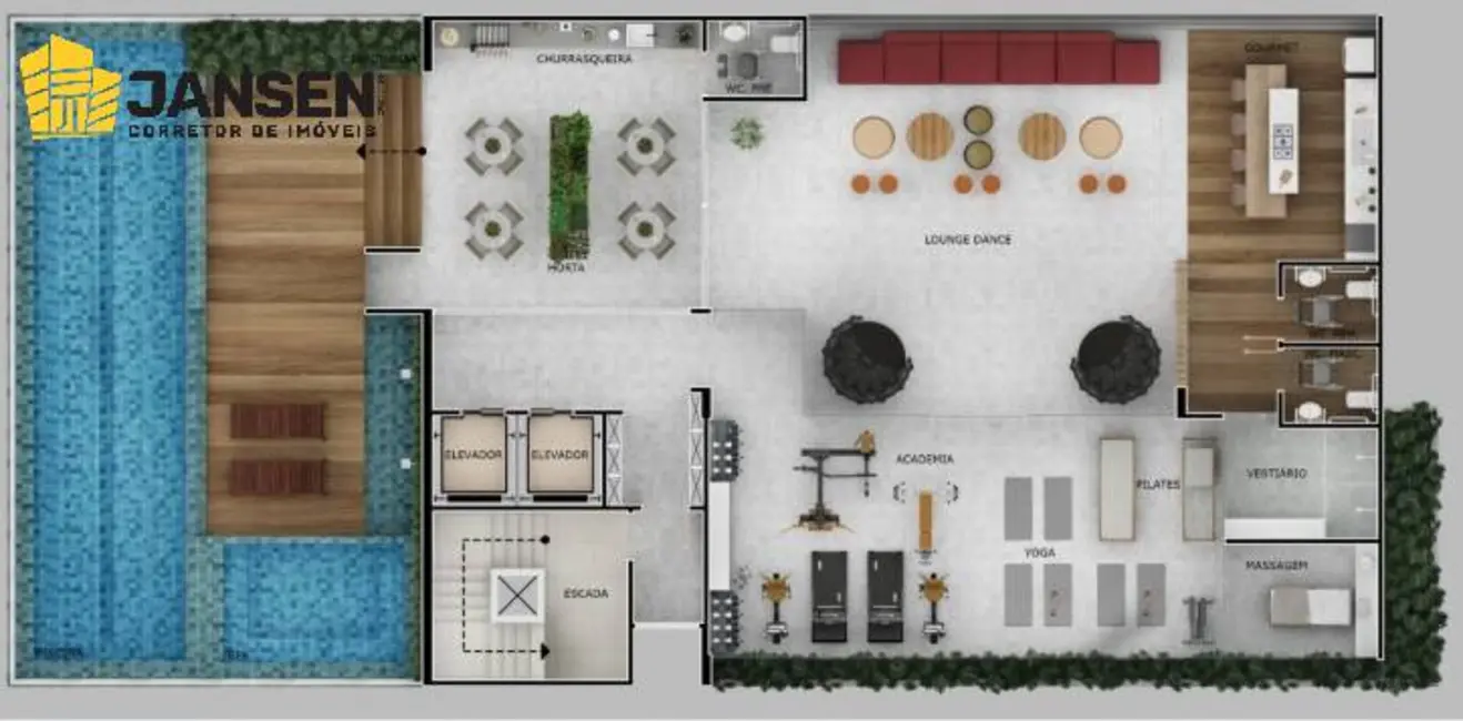 Foto 4 de Apartamento com 3 quartos à venda, 62m2 em Cabo Branco, Joao Pessoa - PB