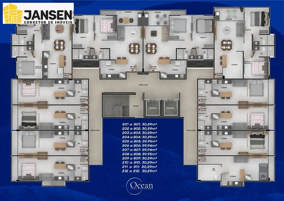 Foto 2 de Apartamento com 2 quartos à venda, 60m2 em Manaíra, Joao Pessoa - PB
