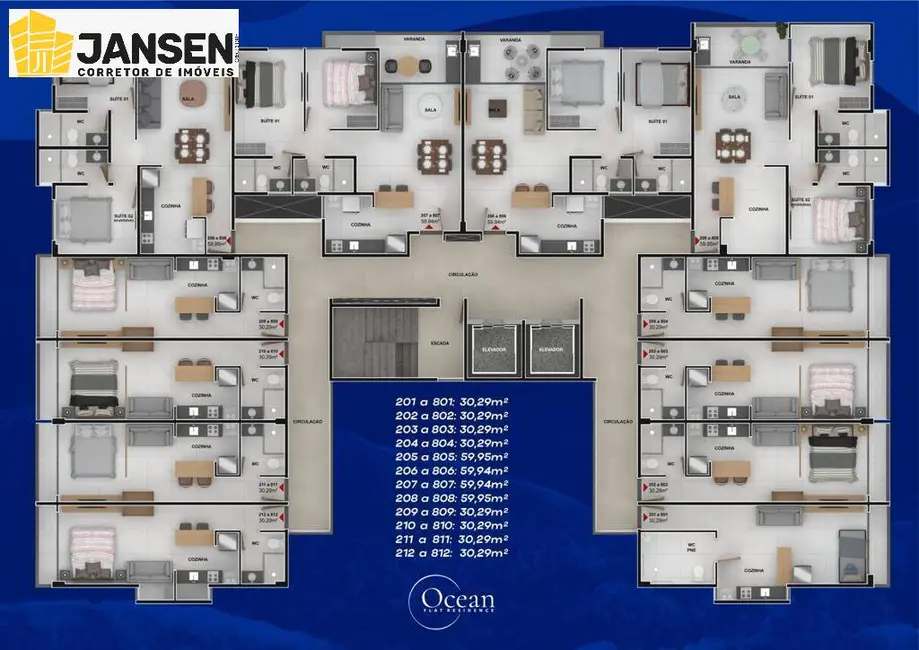 Foto 3 de Apartamento com 1 quarto à venda, 30m2 em Manaíra, Joao Pessoa - PB