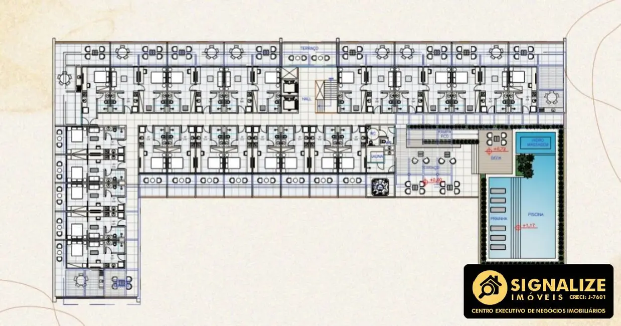 Foto 5 de Loft / Flat com 1 quarto à venda, 34m2 em Passagem, Cabo Frio - RJ