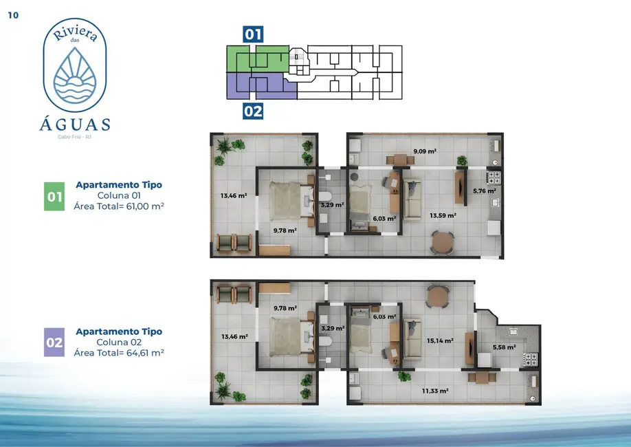 Foto 9 de Apartamento com 1 quarto à venda, 38m2 em Algodoal, Cabo Frio - RJ
