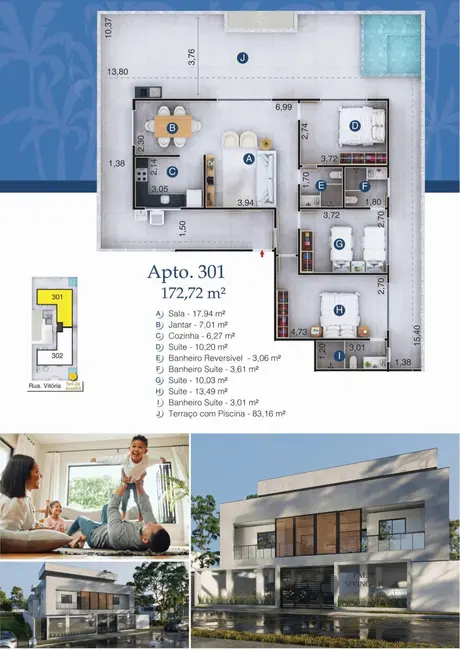 Foto 9 de Apartamento com 2 quartos à venda, 64m2 em Palmeiras, Cabo Frio - RJ