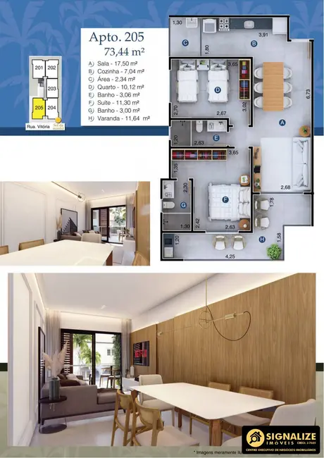 Foto 8 de Apartamento com 2 quartos à venda, 64m2 em Palmeiras, Cabo Frio - RJ