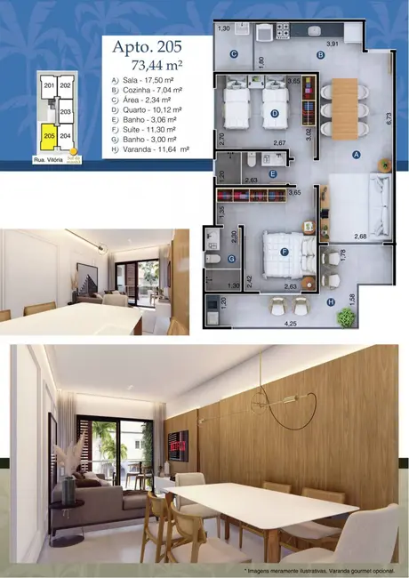 Foto 8 de Apartamento com 2 quartos à venda, 64m2 em Palmeiras, Cabo Frio - RJ