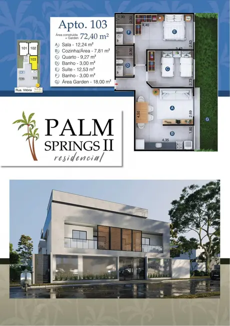 Foto 4 de Apartamento com 2 quartos à venda, 64m2 em Palmeiras, Cabo Frio - RJ