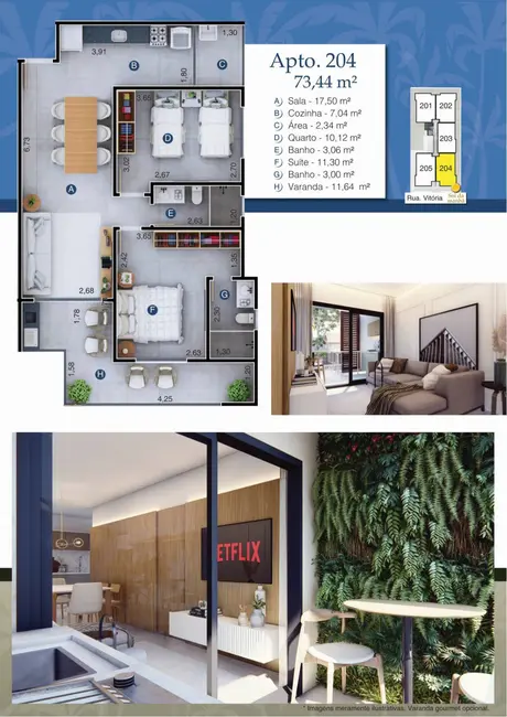 Foto 7 de Apartamento com 2 quartos à venda, 64m2 em Palmeiras, Cabo Frio - RJ