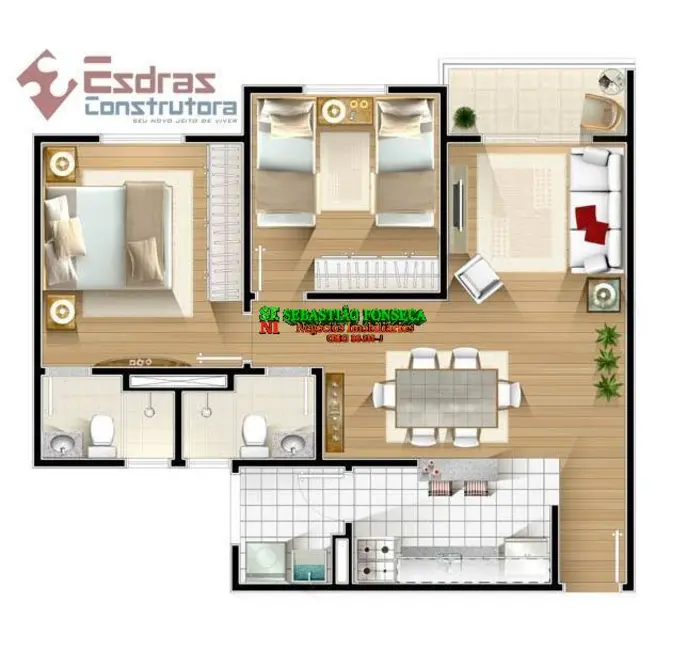 Apartamento com 2 quartos à venda, 62m2 em Sao Jose Dos Campos - SP - imagem 6 Foto 6 de Apartamento com 2 quartos à venda, 62m2 em Sao Jose Dos Campos - SP