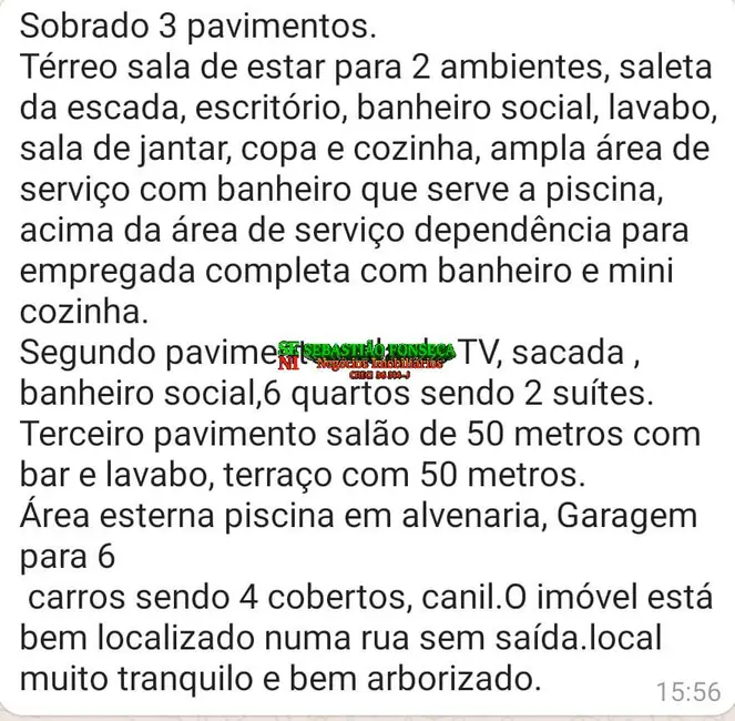 Foto 2 de Sobrado com 8 quartos à venda, 550m2 em Sao Jose Dos Campos - SP