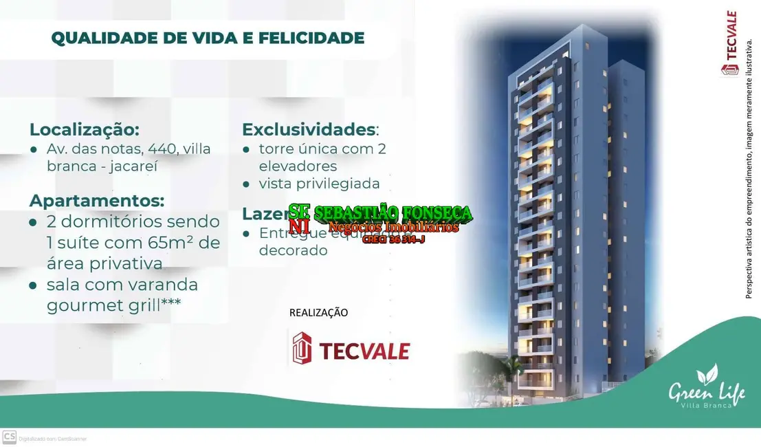 Foto 7 de Apartamento com 2 quartos à venda, 65m2 em Loteamento Villa Branca, Jacarei - SP