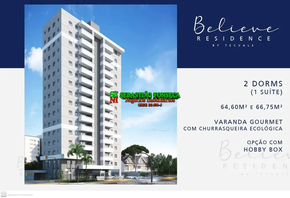 Foto 1 de Apartamento com 2 quartos à venda, 64m2 em Sao Jose Dos Campos - SP