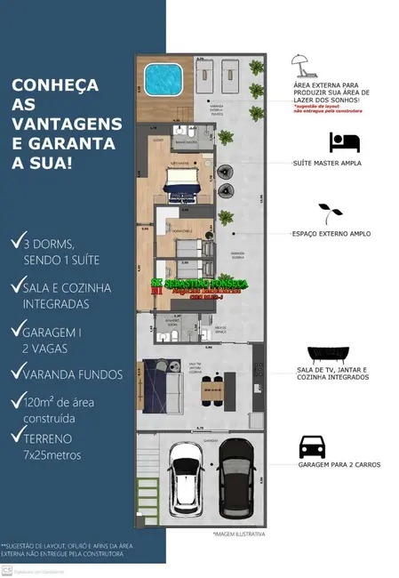 Foto 3 de Casa com 3 quartos à venda, 175m2 em Sao Jose Dos Campos - SP