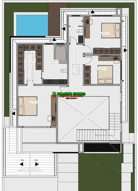 Casa de Condomínio com 2 quartos à venda e para alugar, 280m2 em Sao Jose Dos Campos - SP - imagem 3 Foto 3 de Casa de Condomínio com 2 quartos à venda e para alugar, 280m2 em Sao Jose Dos Campos - SP