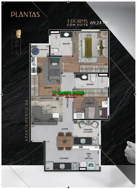 Foto 6 de Apartamento com 2 quartos à venda, 57m2 em Sao Jose Dos Campos - SP