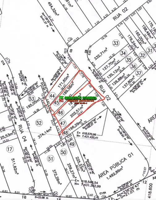 Foto 2 de Terreno / Lote à venda, 191m2 em Sao Jose Dos Campos - SP