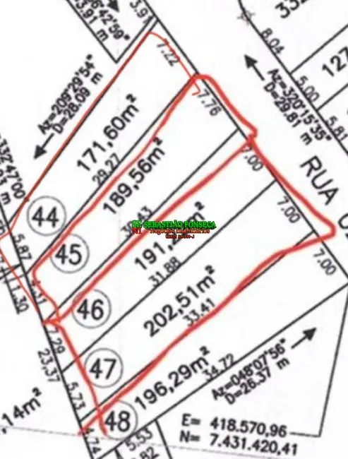 Foto 6 de Terreno / Lote à venda, 191m2 em Sao Jose Dos Campos - SP