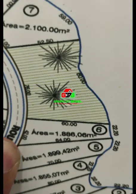 Foto 4 de Lote de Condomínio à venda, 1866m2 em Chácaras Condomínio Recanto Pássaros II, Jacarei - SP