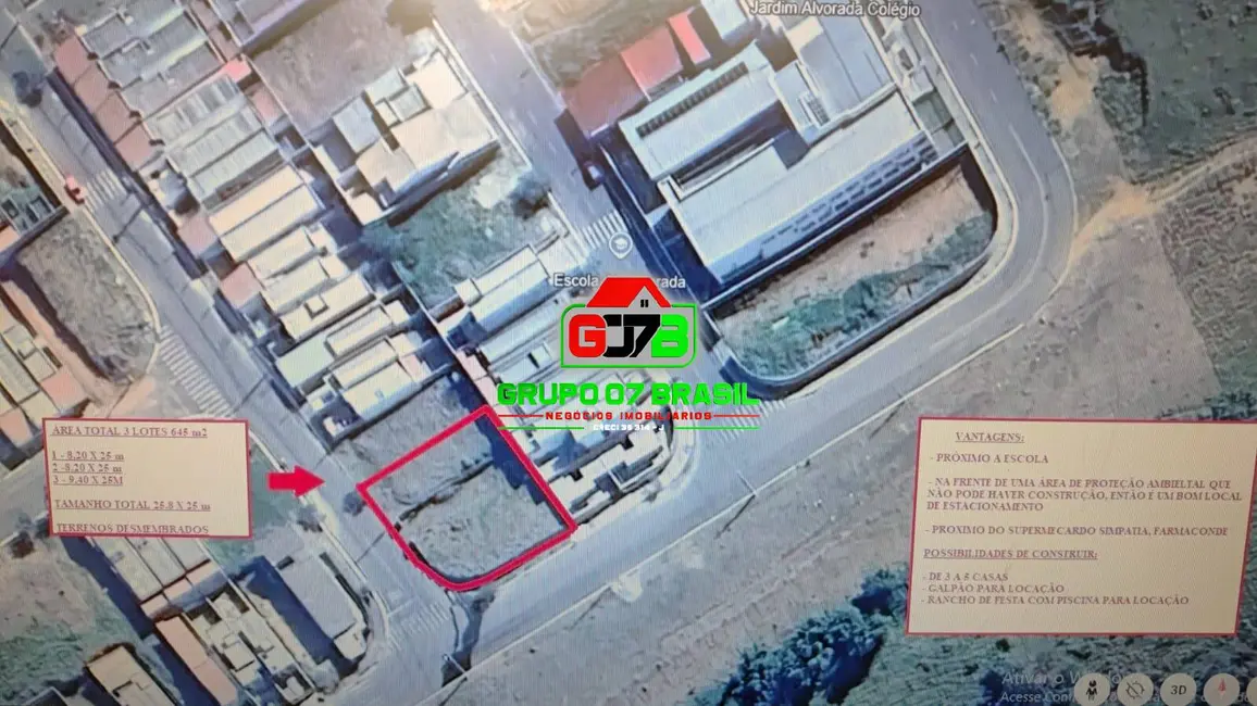Foto 4 de Terreno / Lote à venda, 645m2 em Cacapava - SP