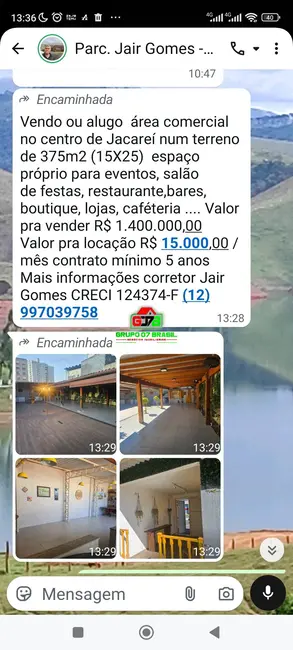 Terreno / Lote à venda e para alugar, 375m2 em Centro, Jacarei - SP - imagem 2 Foto 2 de Terreno / Lote à venda e para alugar, 375m2 em Centro, Jacarei - SP