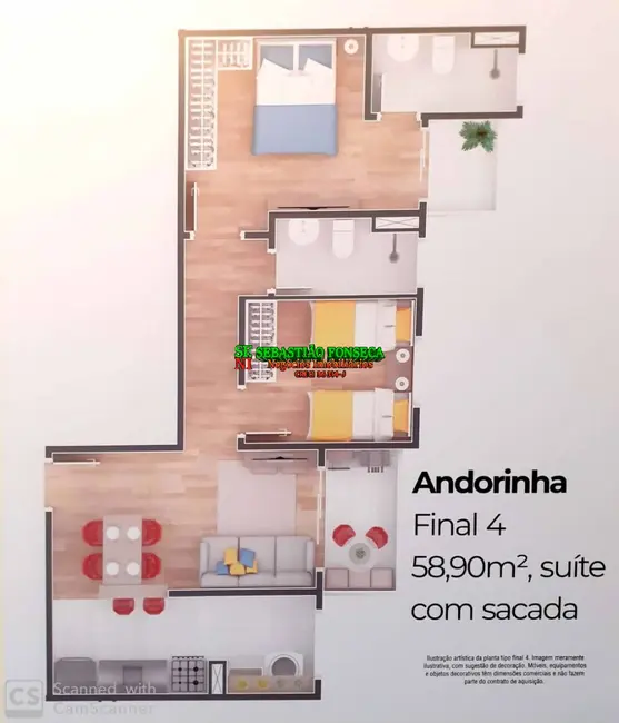 Apartamento com 2 quartos à venda e para alugar, 53m2 em Sao Jose Dos Campos - SP - imagem 4 Foto 4 de Apartamento com 2 quartos à venda e para alugar, 53m2 em Sao Jose Dos Campos - SP