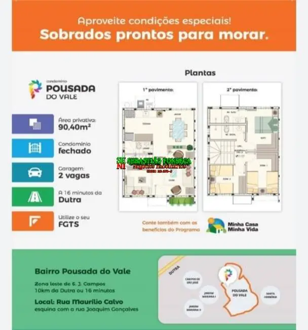 Foto 3 de Casa com 3 quartos à venda, 90m2 em Sao Jose Dos Campos - SP