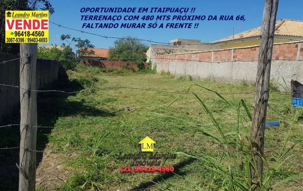 Foto 1 de Terreno / Lote à venda, 480m2 em Jardim Atlântico Leste (Itaipuaçu), Marica - RJ